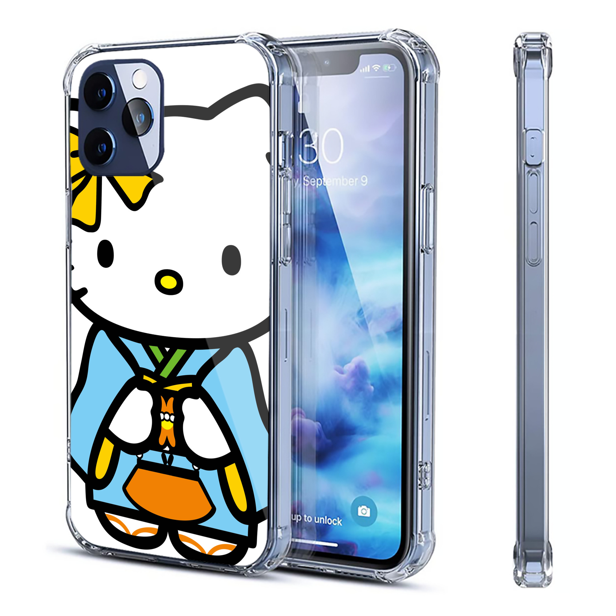 （画像用） Hello Kitty ハローキティ 【iPhone 12シリーズ対応】透明スマホケース（クリアソフトケース）